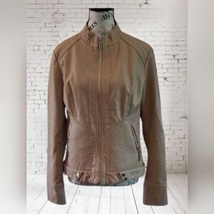 Lock And Love Tan Motorcycle Jacket
